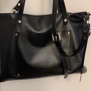 Reversible black leather Rudsak bag